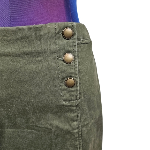 NWT Abercrombie & Fitch Olive Y2K Sailor Cotton Jean Skirt Size 0 Women's H57‎ - Picture 3 of 11